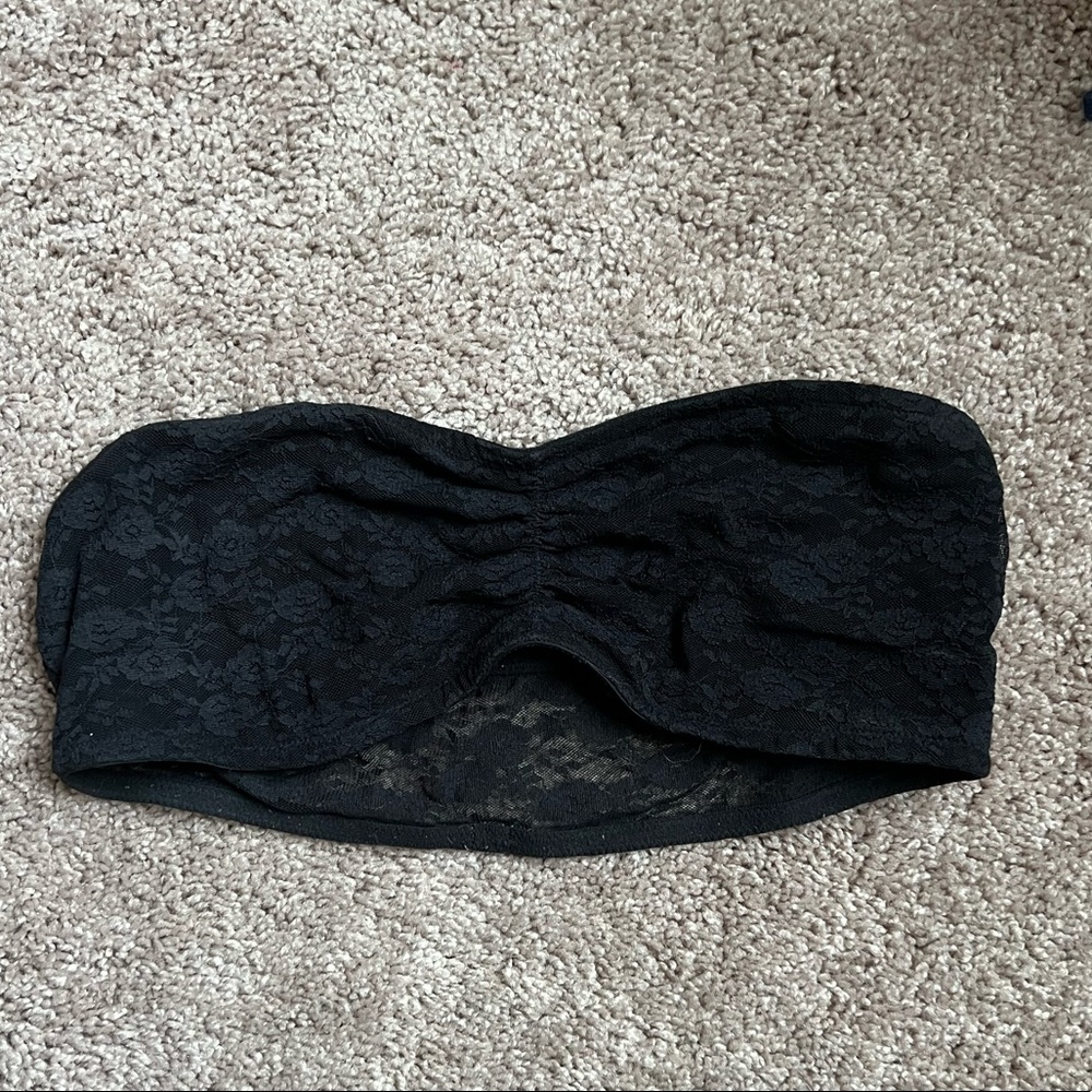 Black lace PINK bandeau